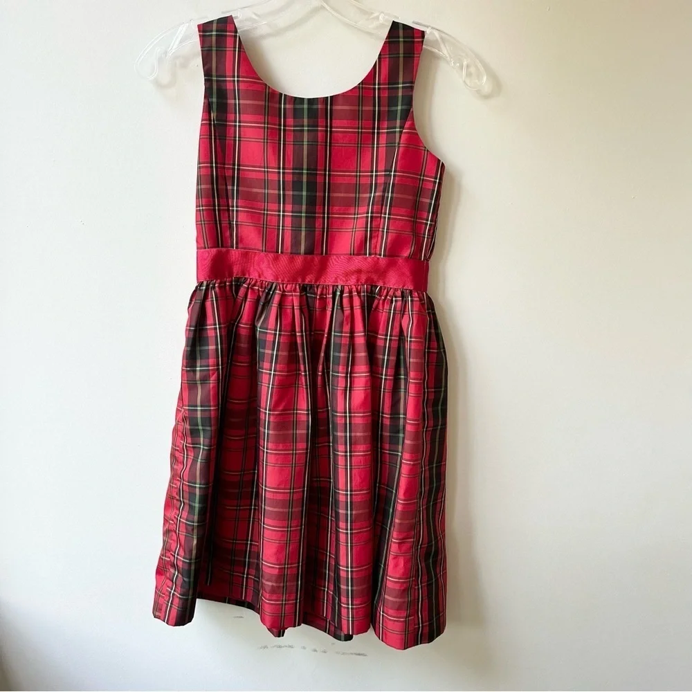 Chaps girls plaid taffeta Christmas winter dress